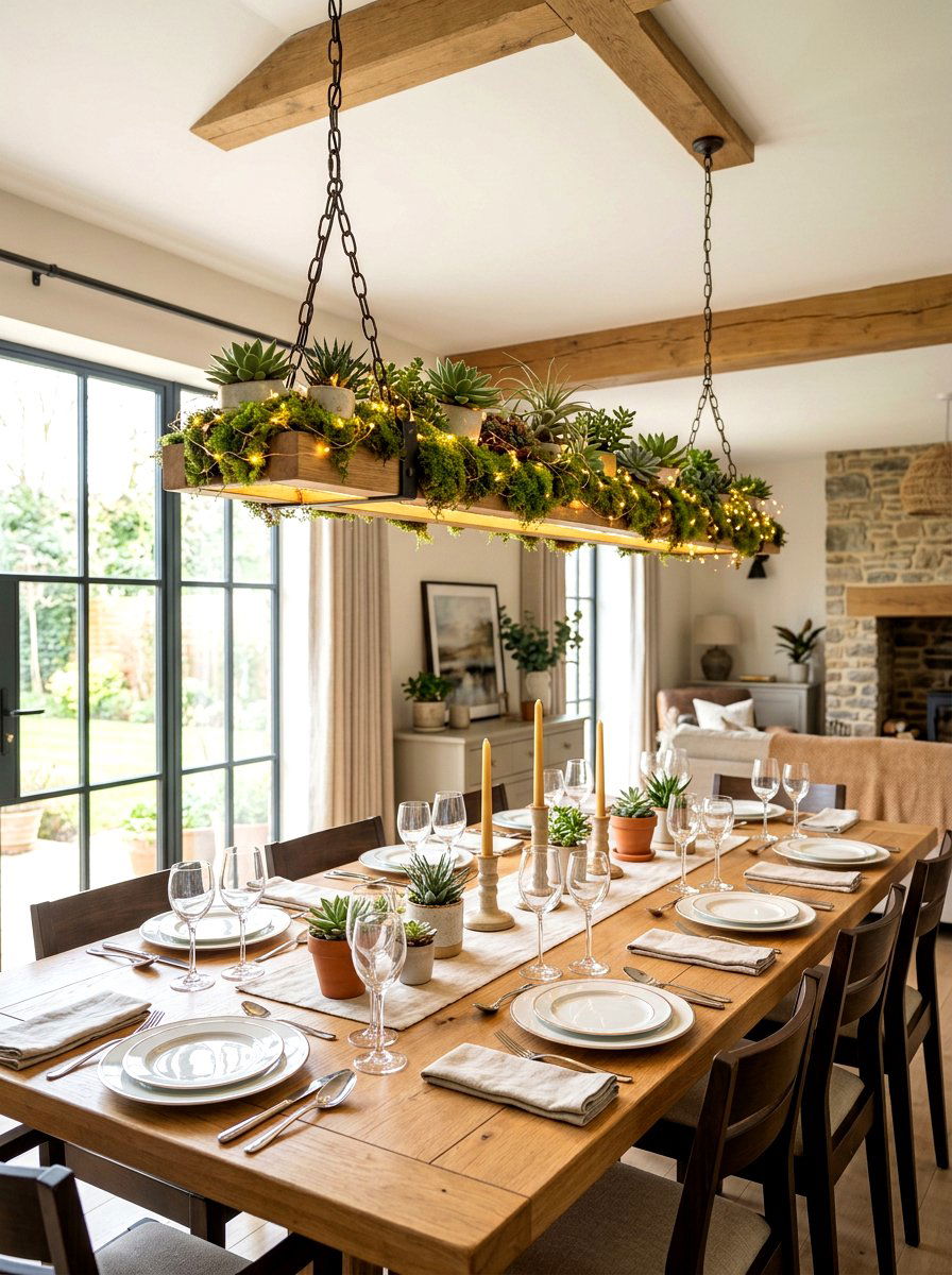 Dining Table Centerpiece Light - 25 Spring String Light Ideas