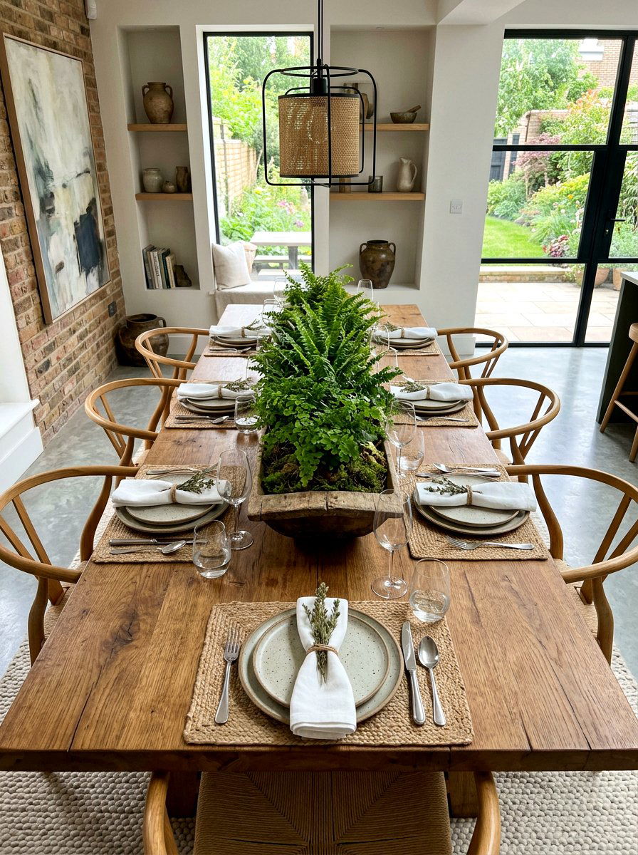 Dining Table Fern Centerpiece - 25 Spring Fern Decor Ideas