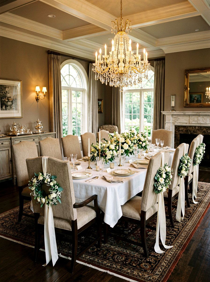 Dining chair back wreath - 25 Spring Mini Wreath Ideas