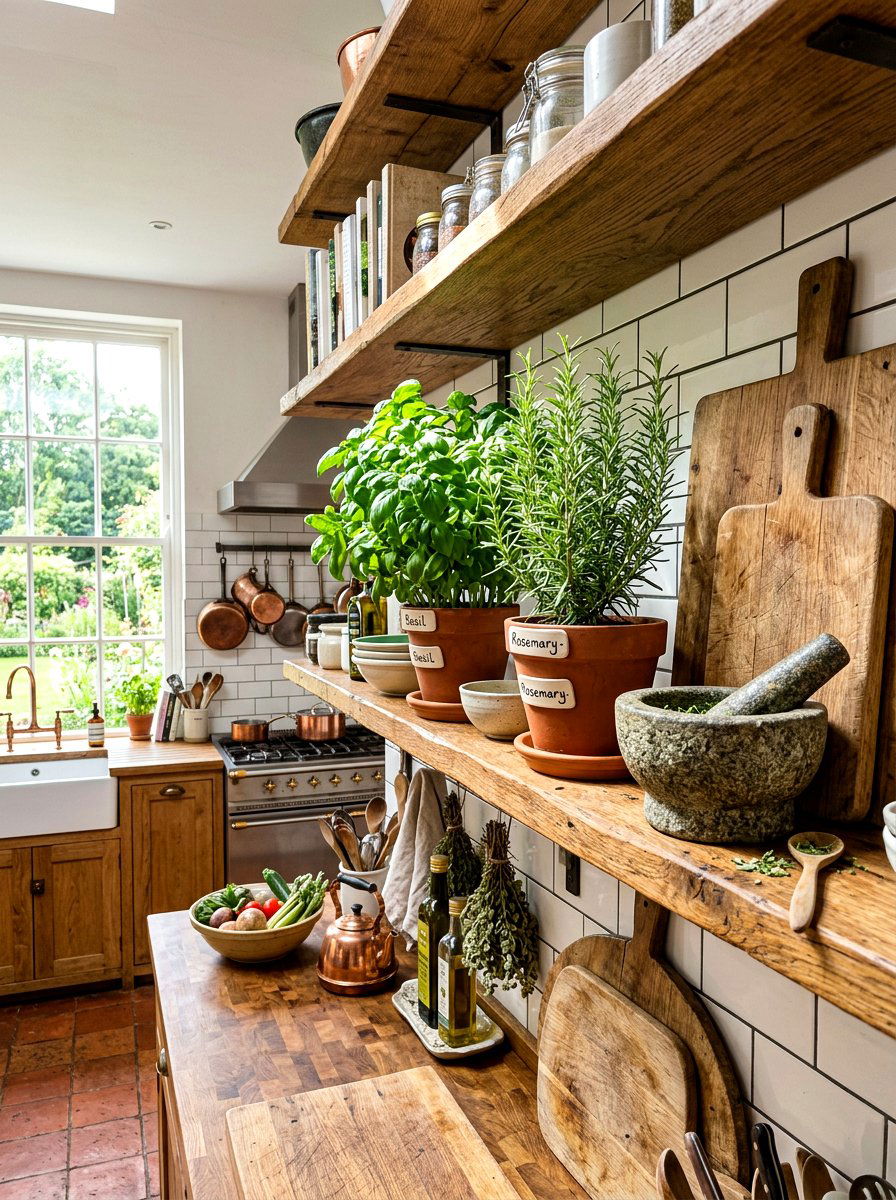 Dining room shelf white pottery - 25 Spring Open Shelving Decor Ideas