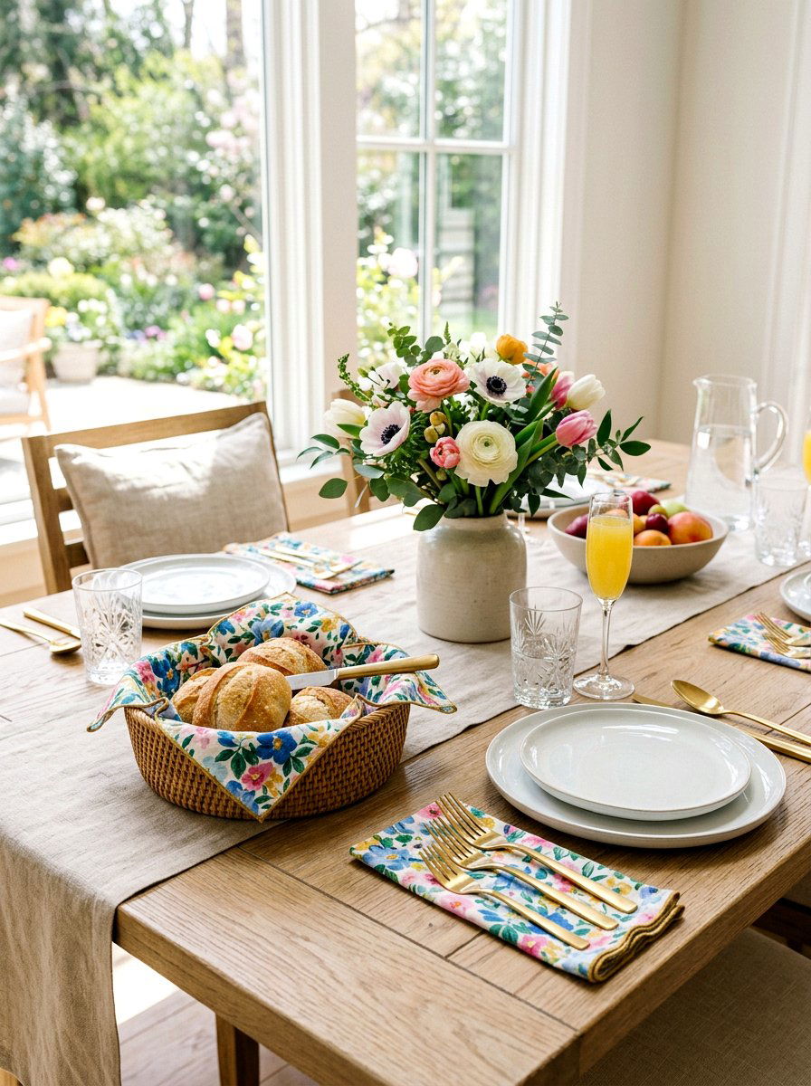 Dining table bread basket spring - 25 Spring Basket Decor Ideas
