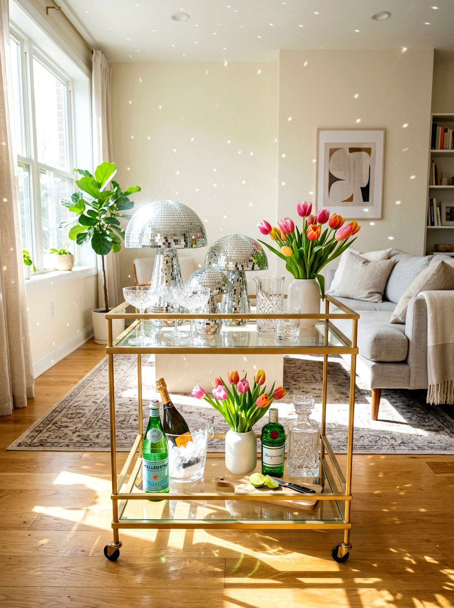 Disco ball mushroom party decor - 25 Spring Mushroom Decor Ideas