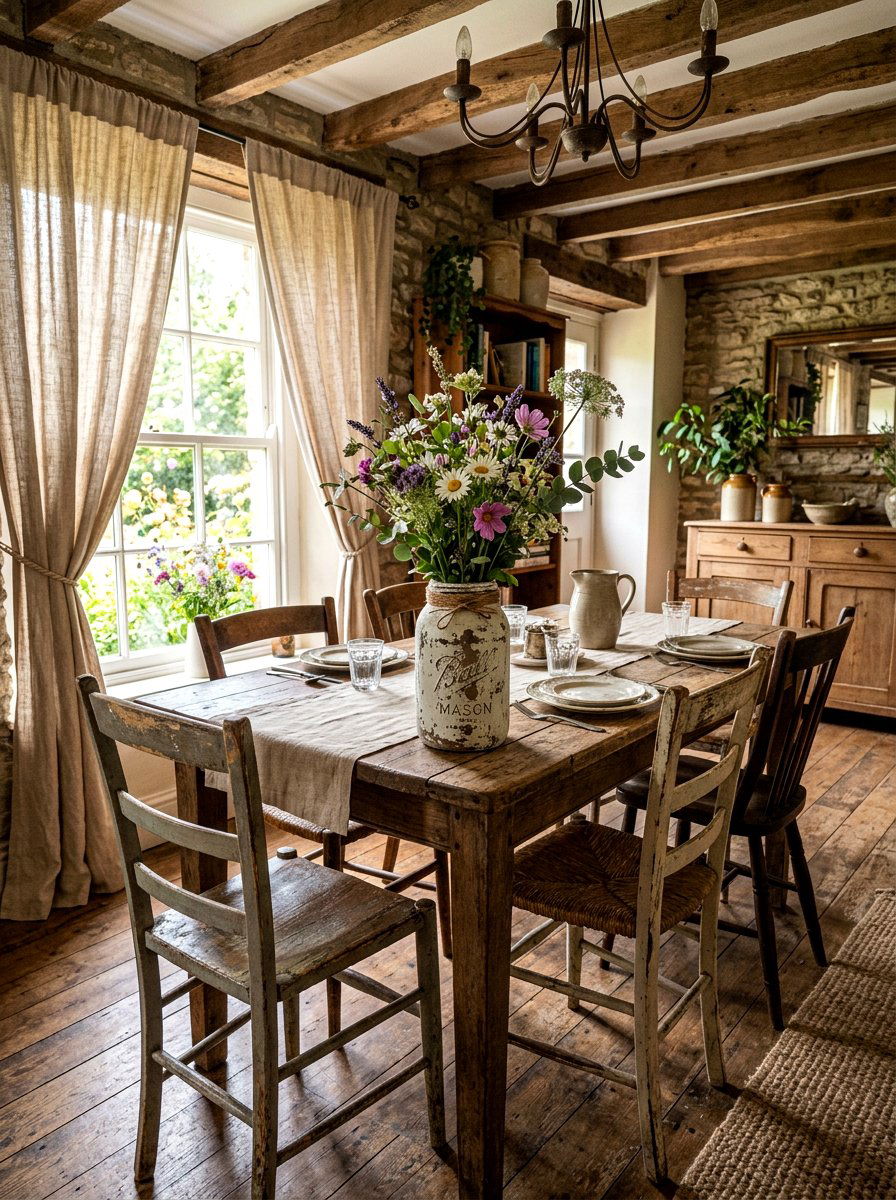 Distressed Mason Jar - 25 Spring Mason Jar Craft Ideas