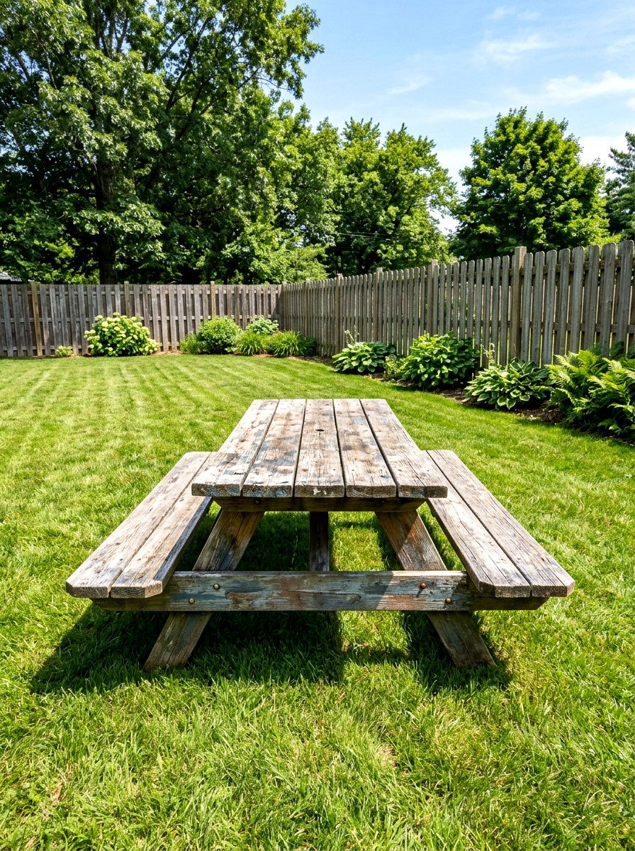 Distressed Picnic Table - 25 Spring Distressed Furniture Ideas