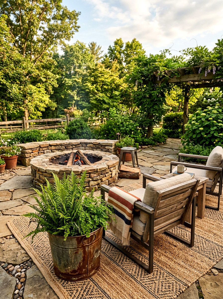 Distressed Tin Bucket Patio Decor - 25 Spring Tin Bucket Planter Ideas