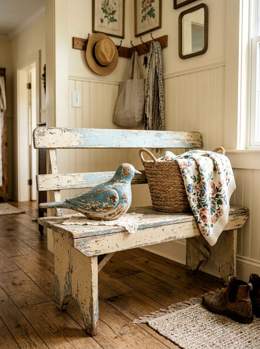 Distressed Wood Bird - 25 Spring Bird Figurine Ideas