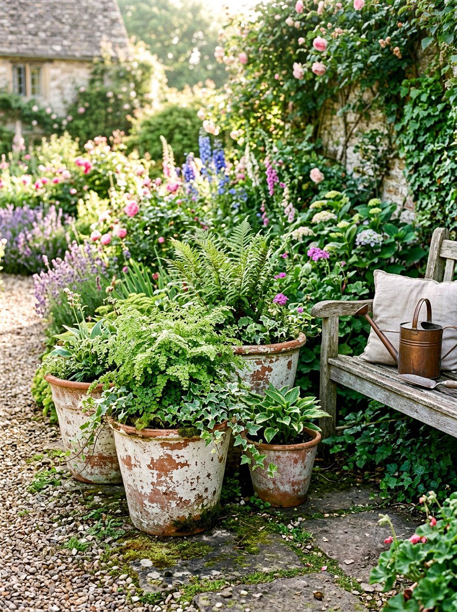 Distressed terracotta planter - 25 Spring Terracotta Pot Ideas