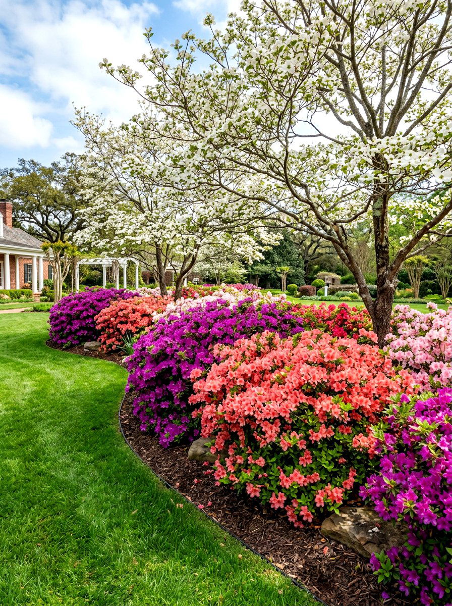 Dogwood And Azalea Garden - 25 Spring Dogwood Tree Ideas