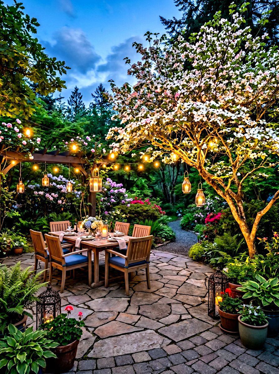 Dogwood Tree Patio Accent - 25 Spring Dogwood Tree Ideas