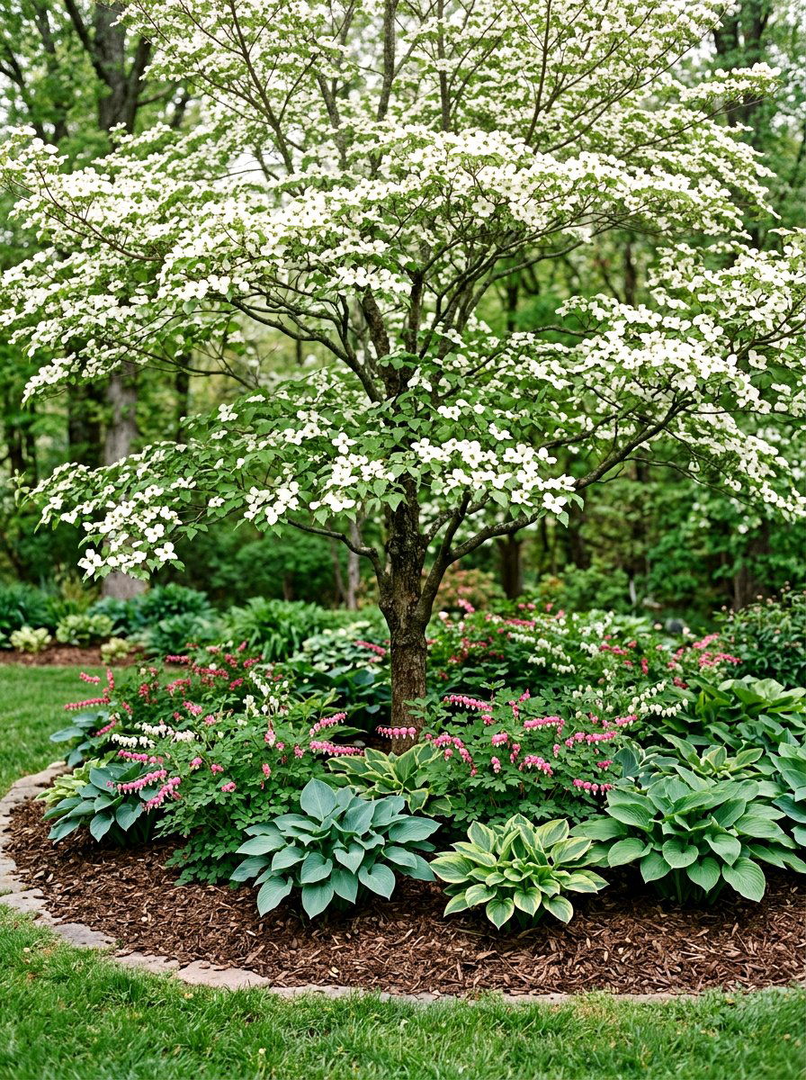 Dogwood Tree Underplanting - 25 Spring Dogwood Tree Ideas