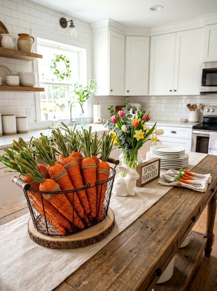 Dollar Store Carrot Decor - 25 Spring Dollar Store Decor Ideas