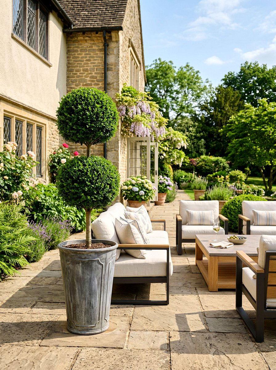 Double Ball Boxwood - 25 Spring Topiary Ideas