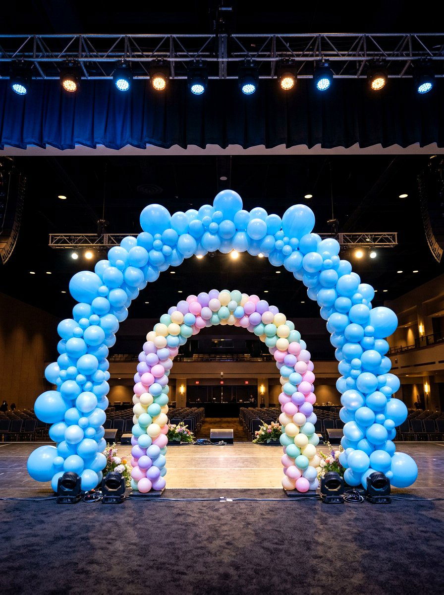Double balloon arch - 25 Spring Balloon Arch Ideas