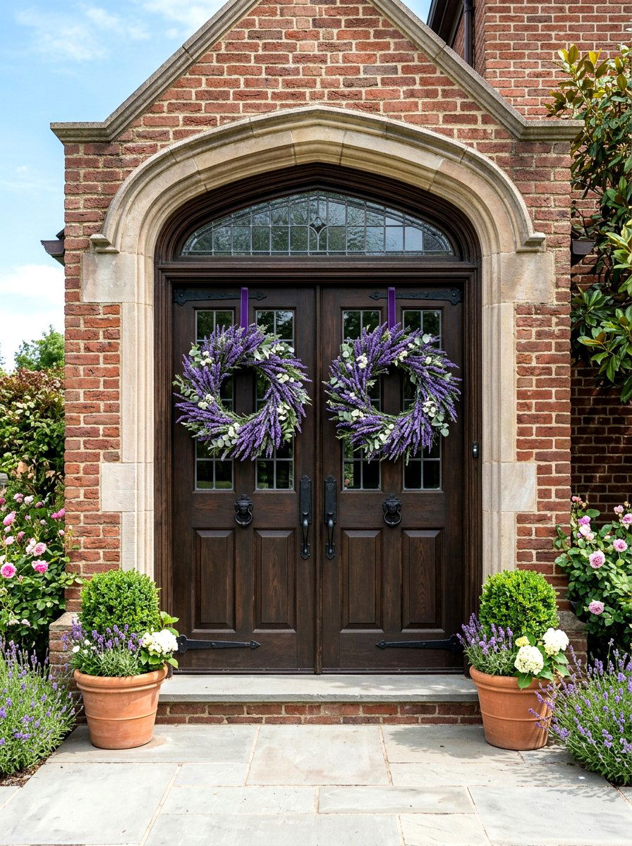 Double lavender wreath - 25 Spring Lavender Wreath Ideas