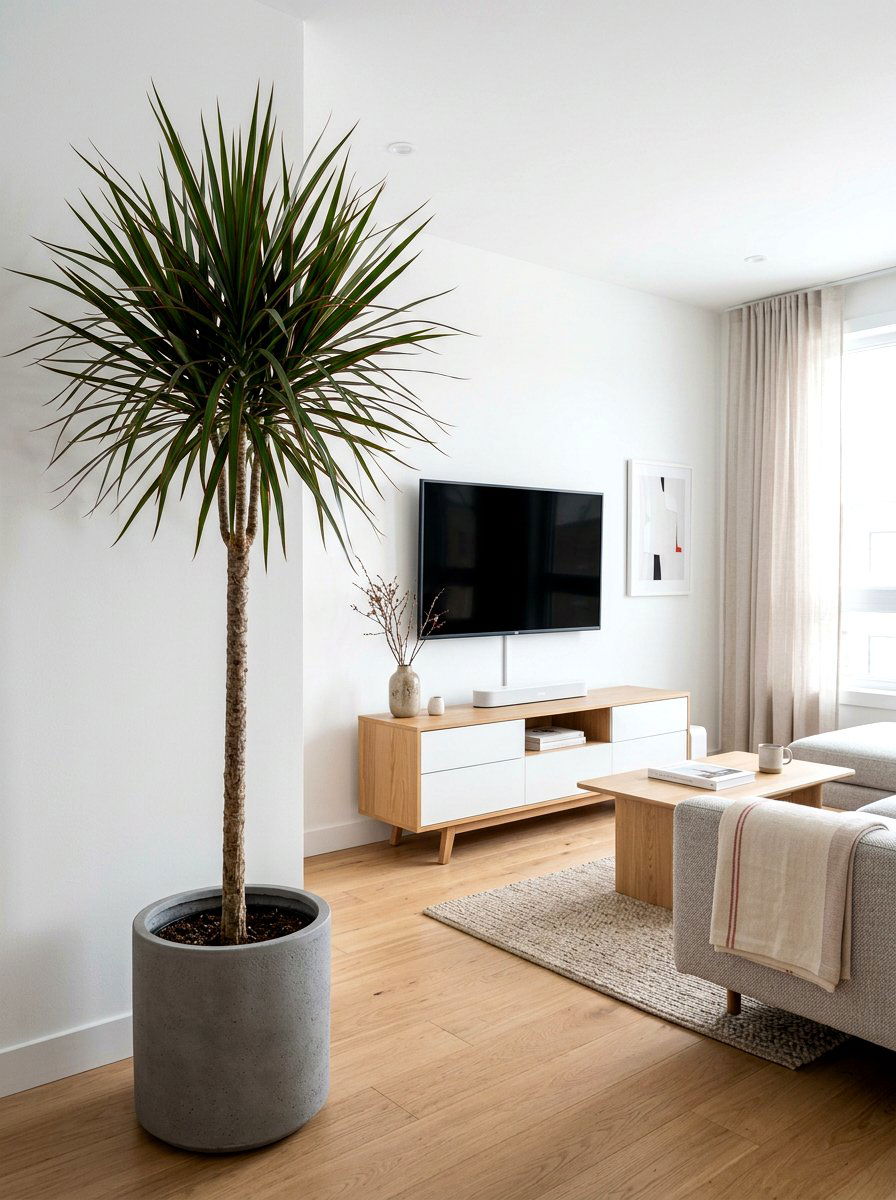 Dracaena Marginata - 25 Spring Living Room Plant Ideas