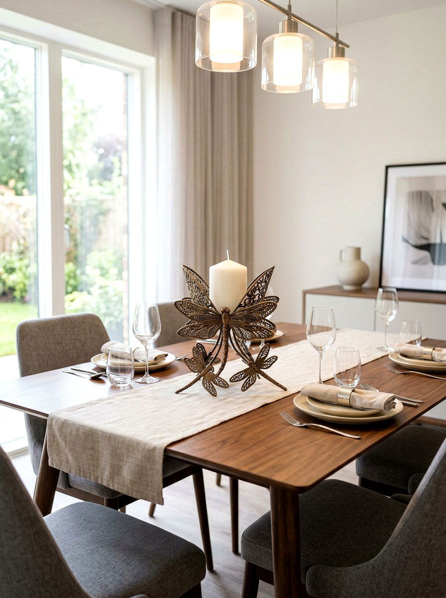 Dragonfly candle holder - 25 Spring Dragonfly Decor Ideas