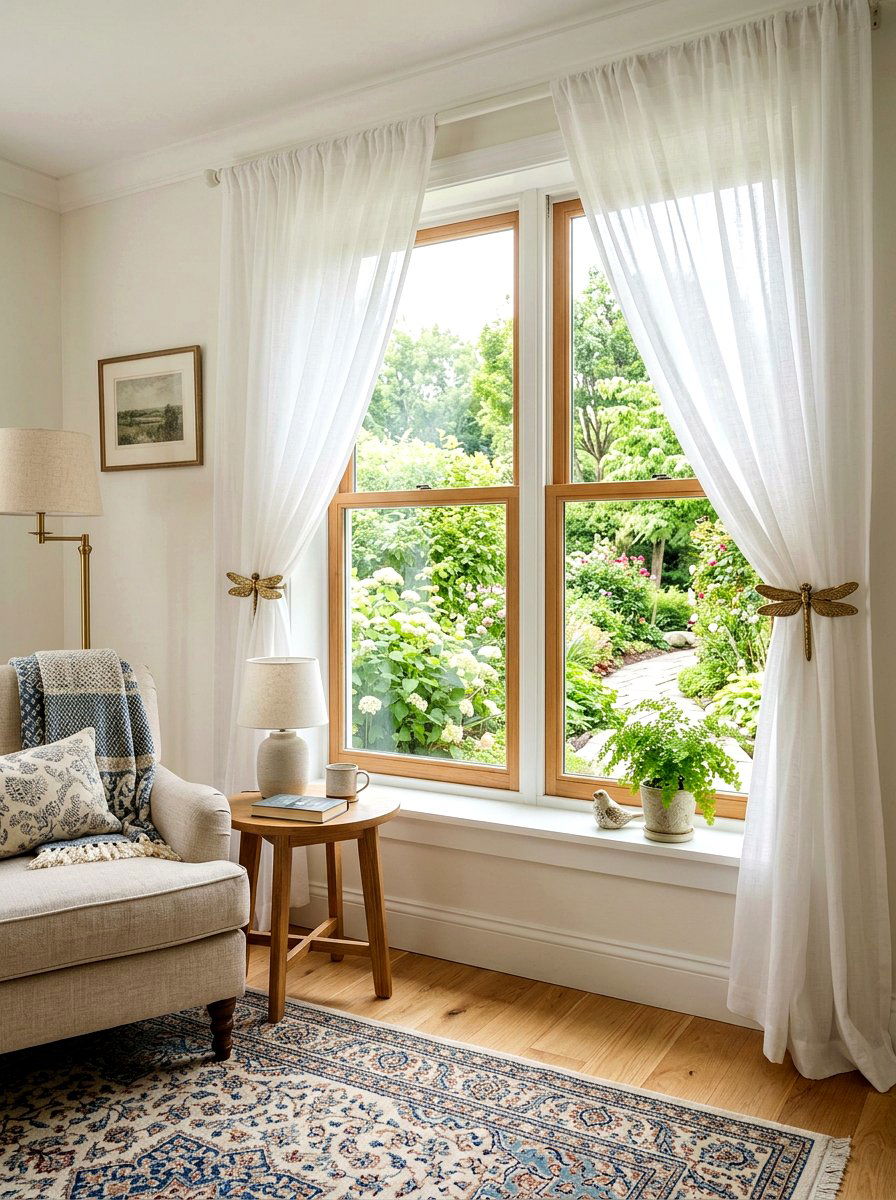 Dragonfly curtain tie backs - 25 Spring Dragonfly Decor Ideas