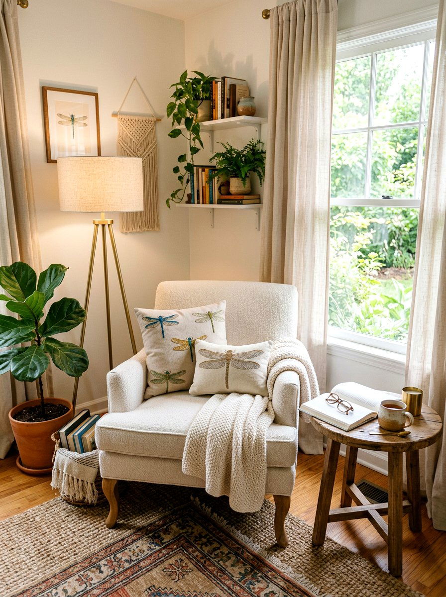 Dragonfly throw pillows - 25 Spring Dragonfly Decor Ideas