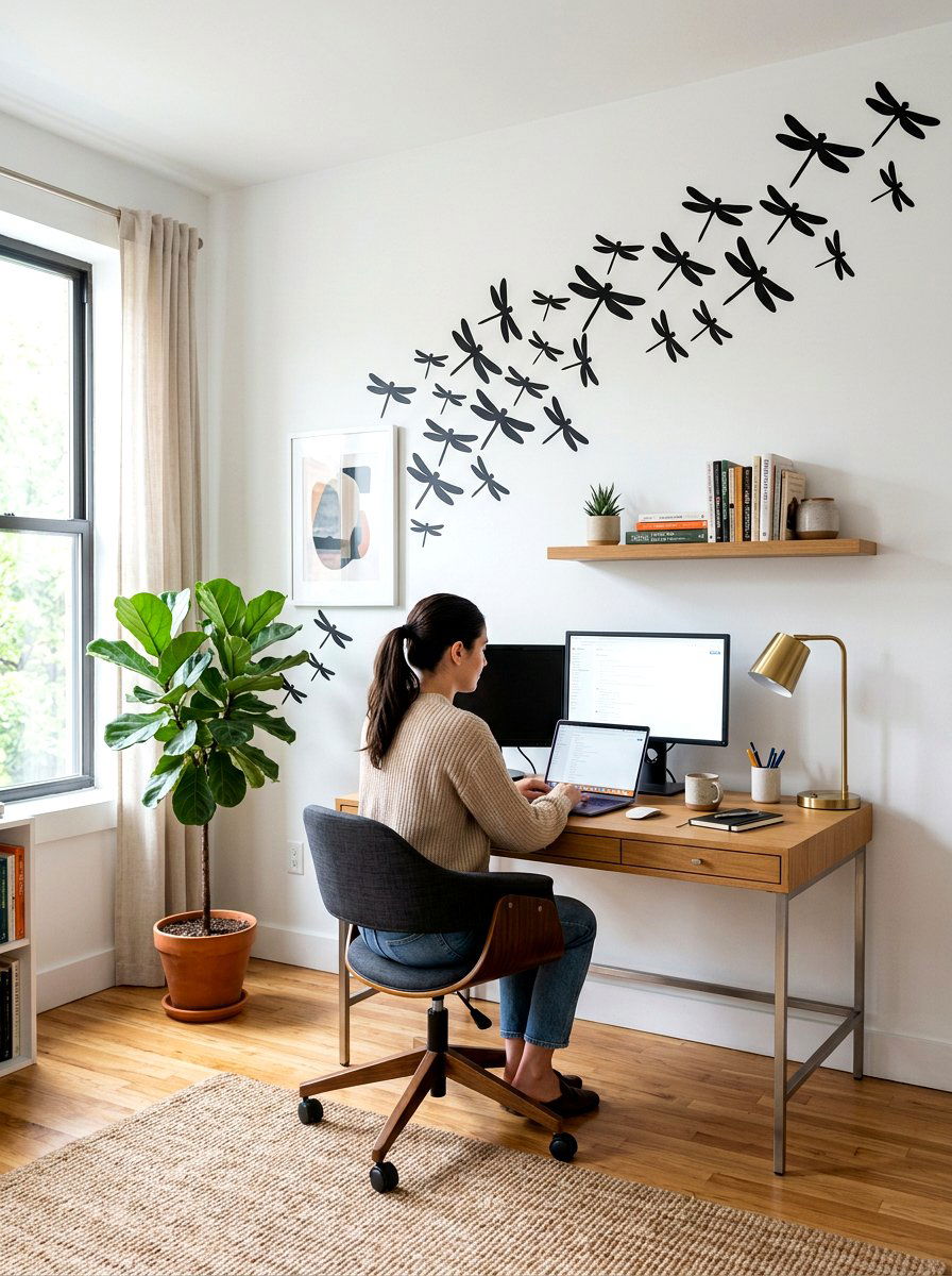 Dragonfly wall decals - 25 Spring Dragonfly Decor Ideas