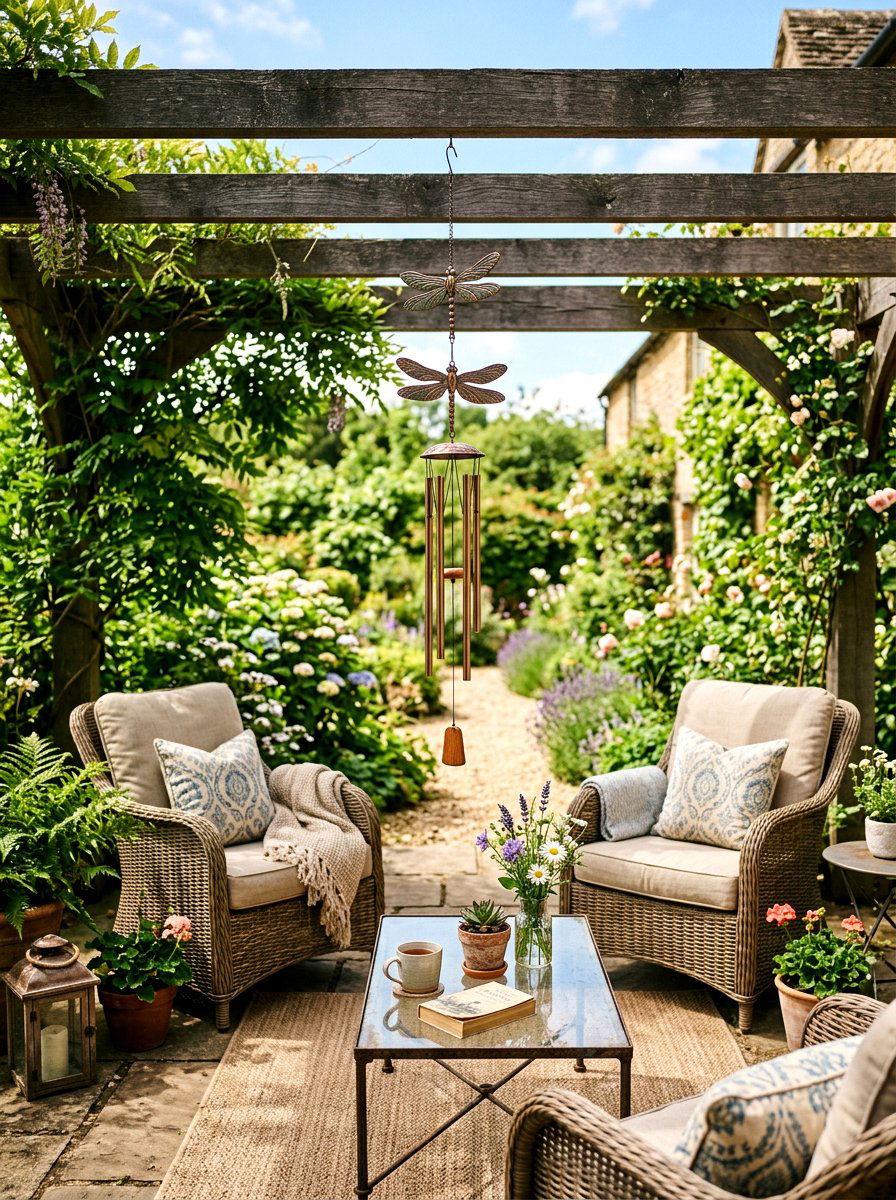 Dragonfly wind chimes - 25 Spring Dragonfly Decor Ideas