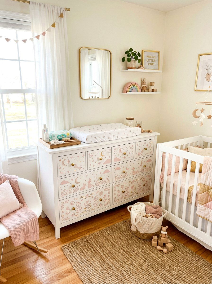 Dresser Drawer Stencil - 25 Spring Stencil Decor Ideas