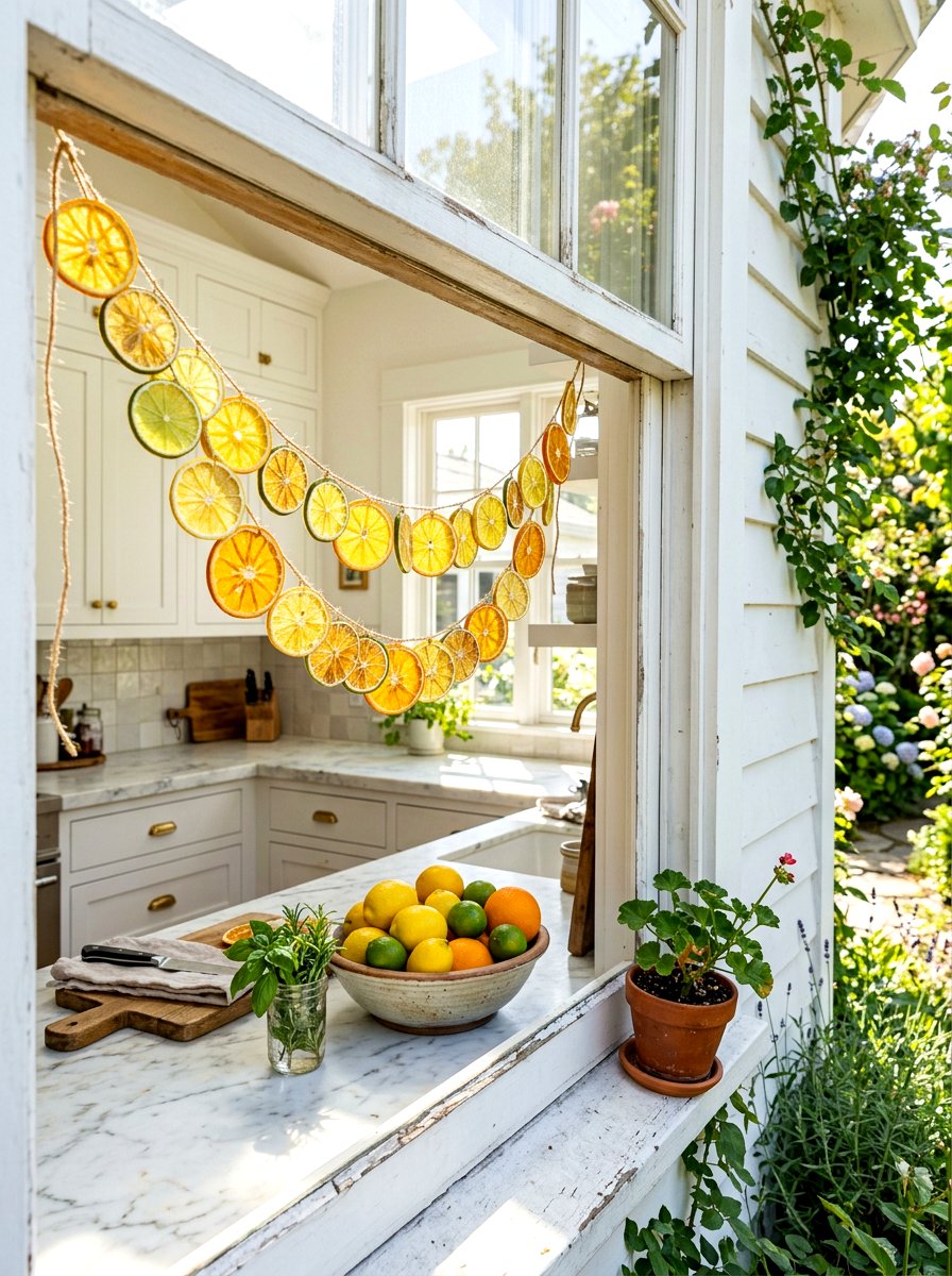 Dried Citrus Slice Garland - 25 Spring DIY Garland Ideas
