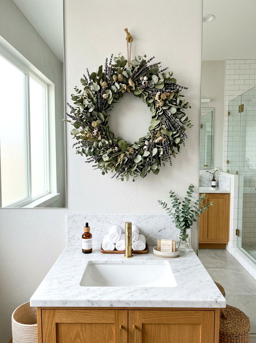 Dried Eucalyptus Lavender Wreath - 25 Spring Eucalyptus Wreath Ideas