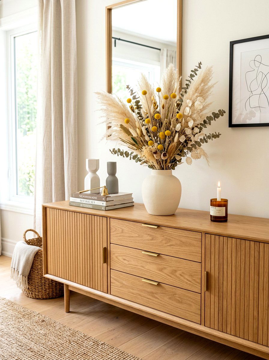 Dried Flower Arrangement - 25 Spring Mother's Day Decor Ideas