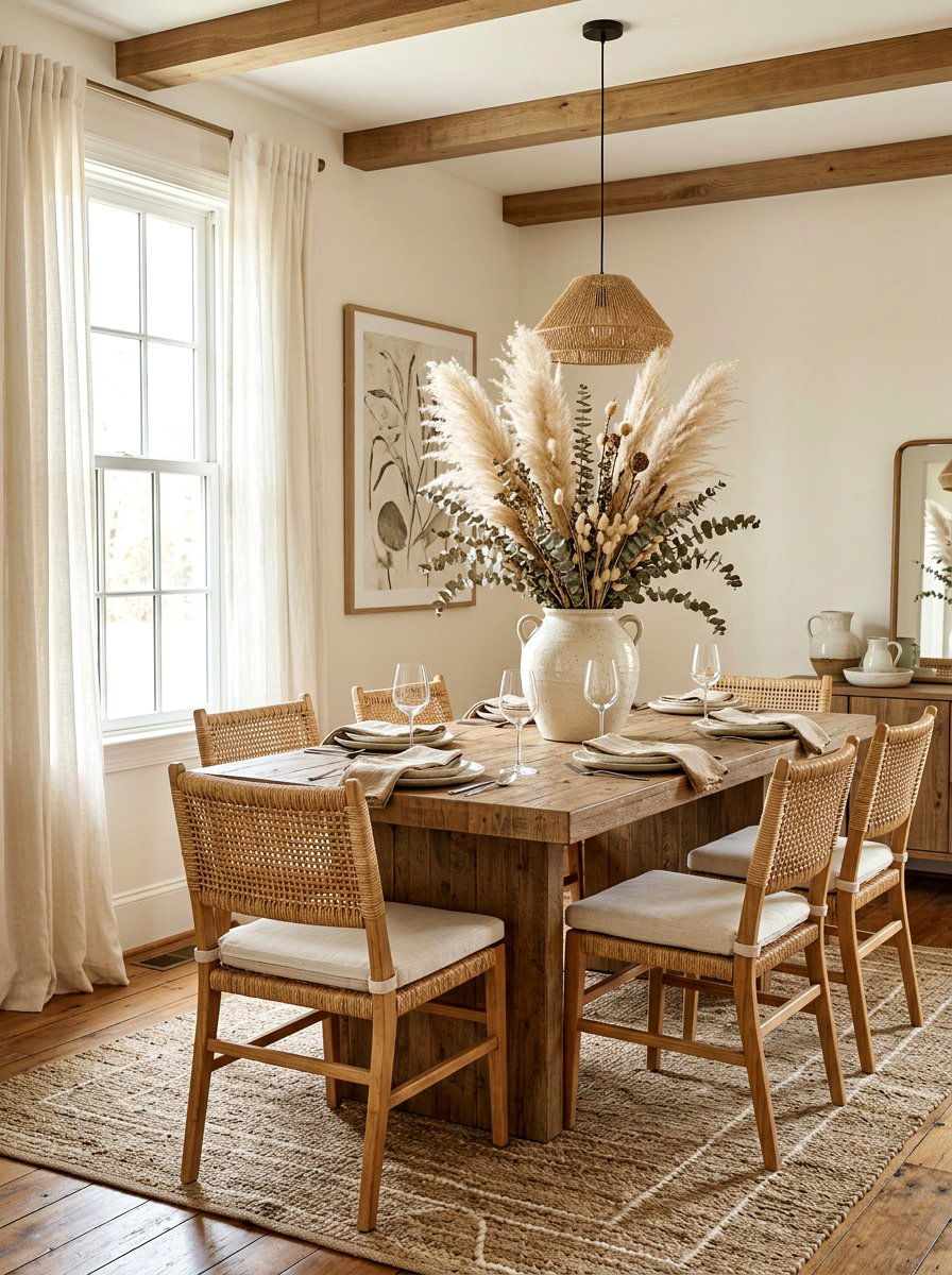 Dried Flower Arrangement - 25 Spring Boho Decor Ideas