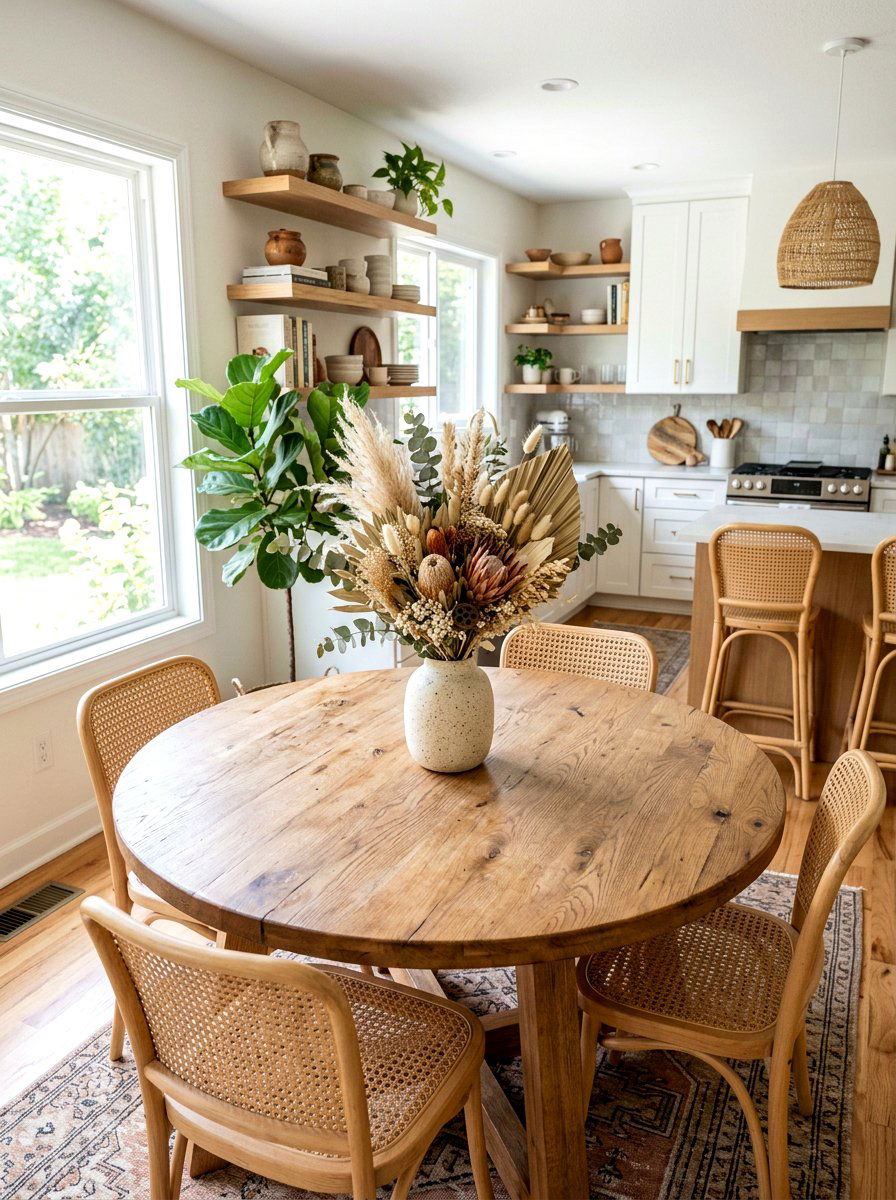 Dried Flower Bouquet - 25 Spring Kitchen Table Decor Ideas