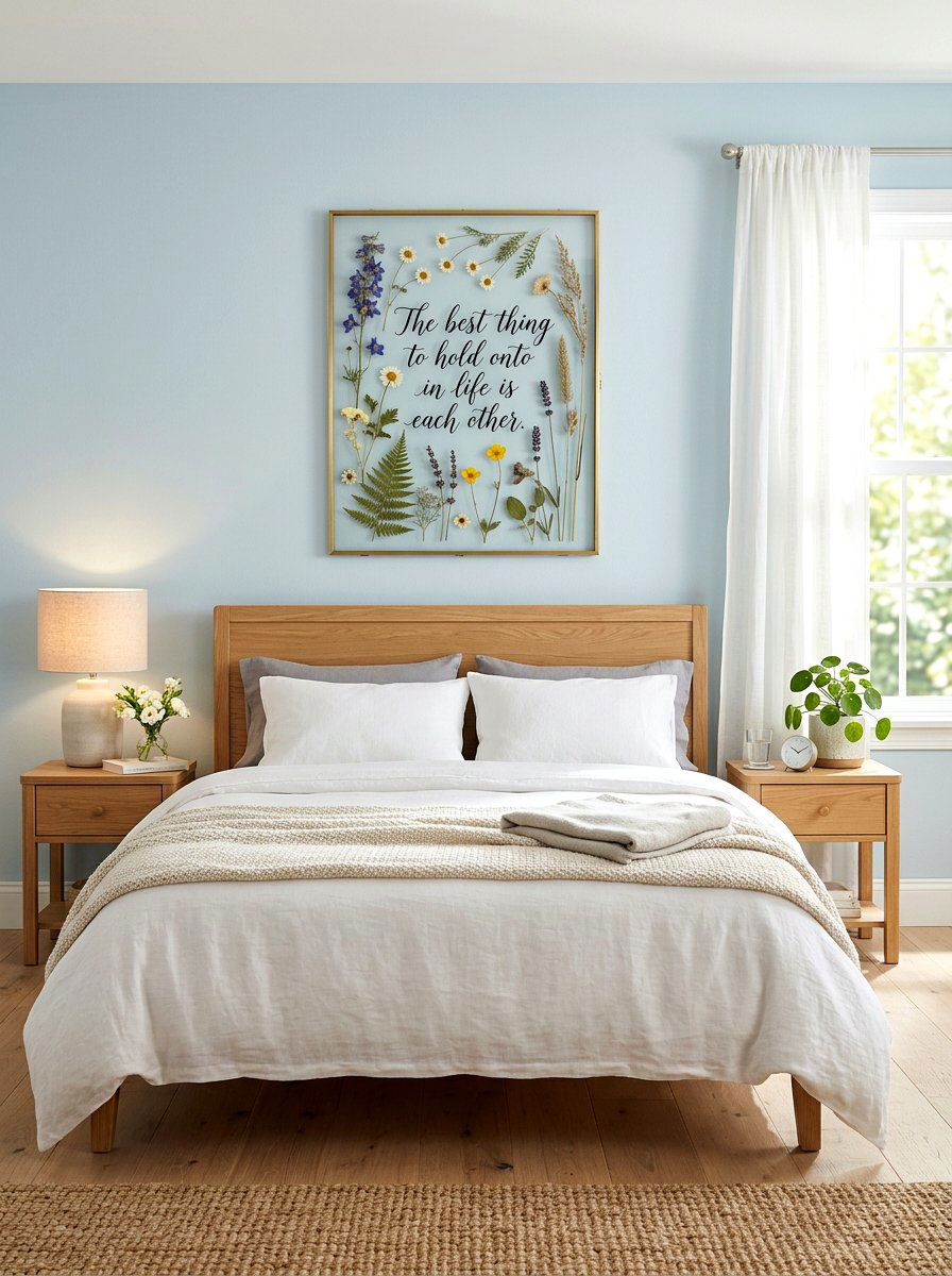 Dried Flower Frame - 25 Spring Hand Lettering Decor Ideas