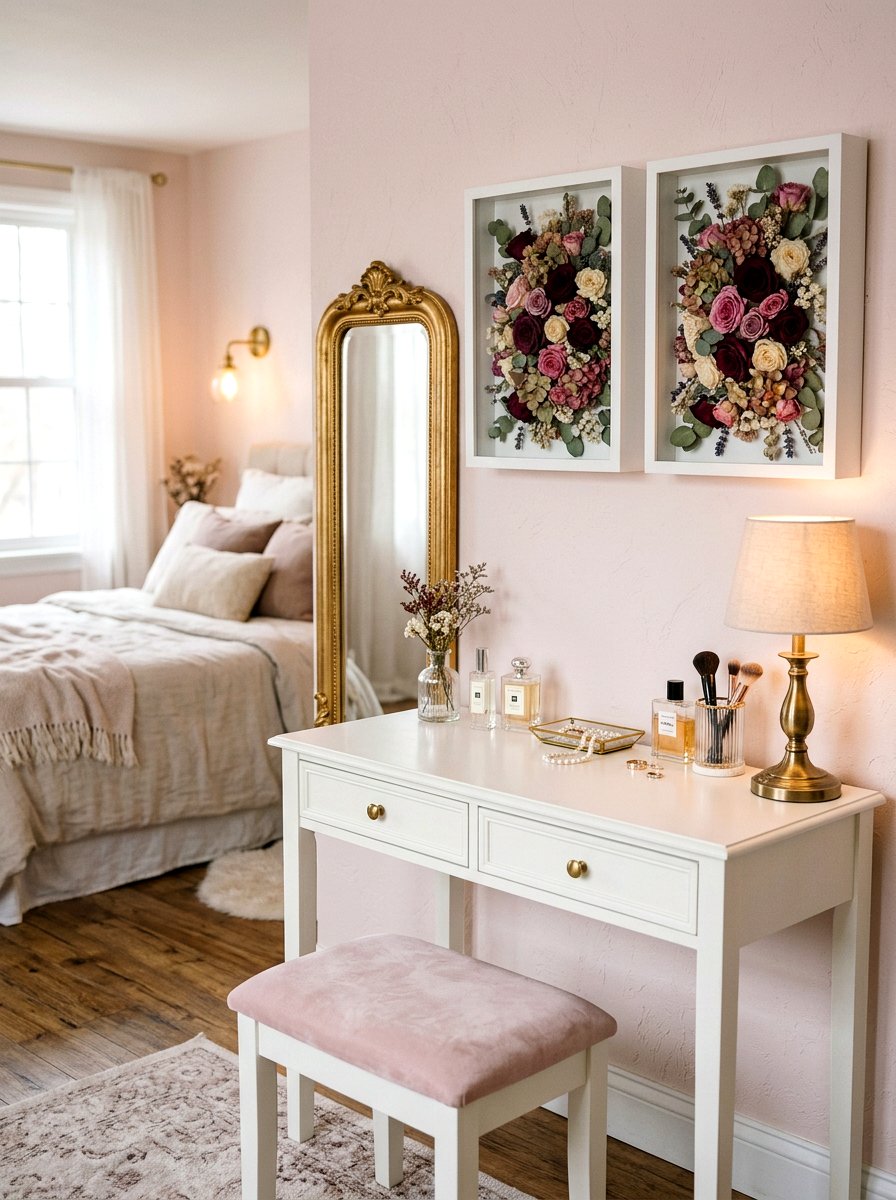 Dried Flower Shadow Box - 25 Spring DIY Wall Art Ideas