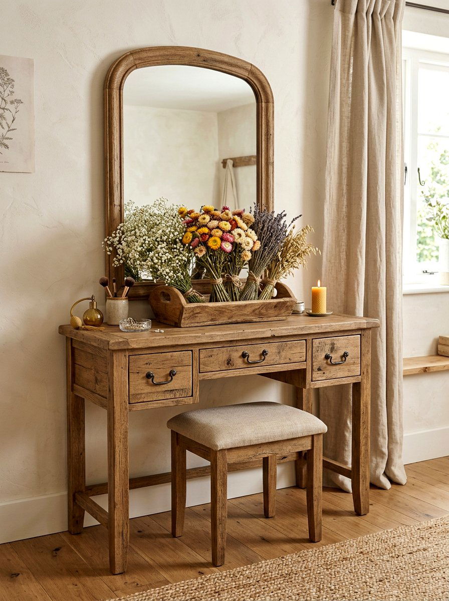 Dried Flower Tray - 25 Spring Vanity Tray Ideas