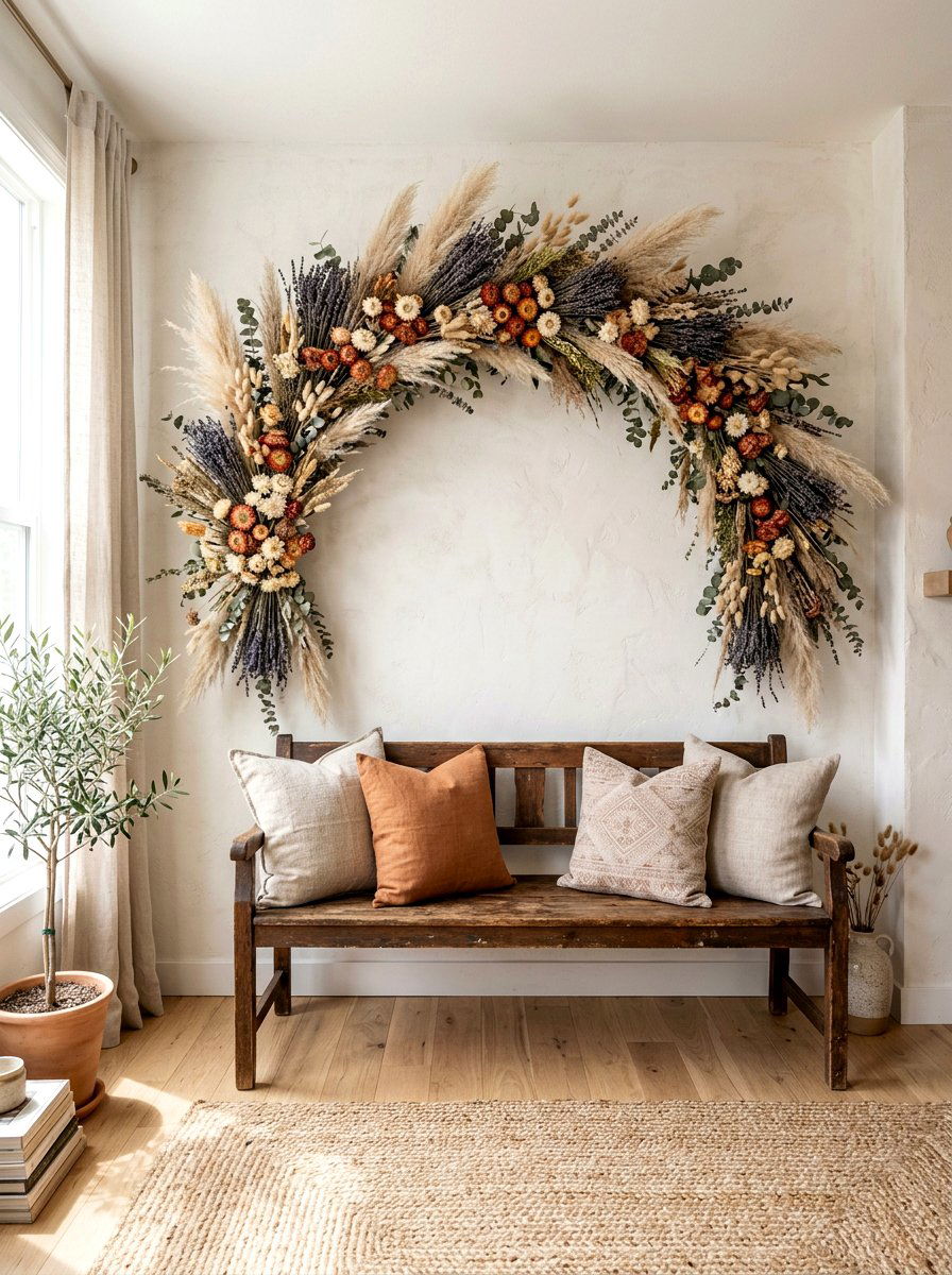 Dried Flower Wall Decor Arch - 25 Spring Arch Decor Ideas
