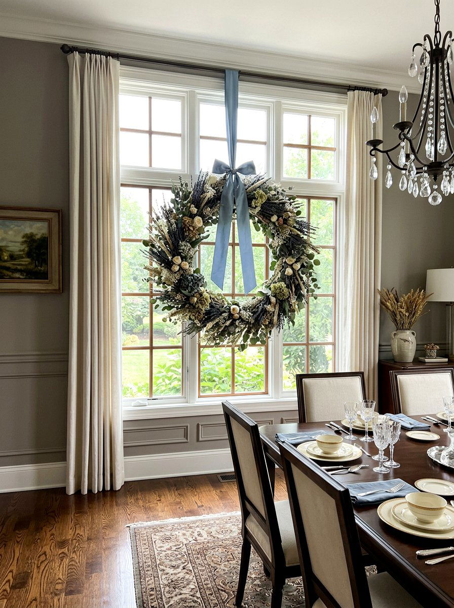 Dried Flower Wreath - 25 Spring Window Display Ideas