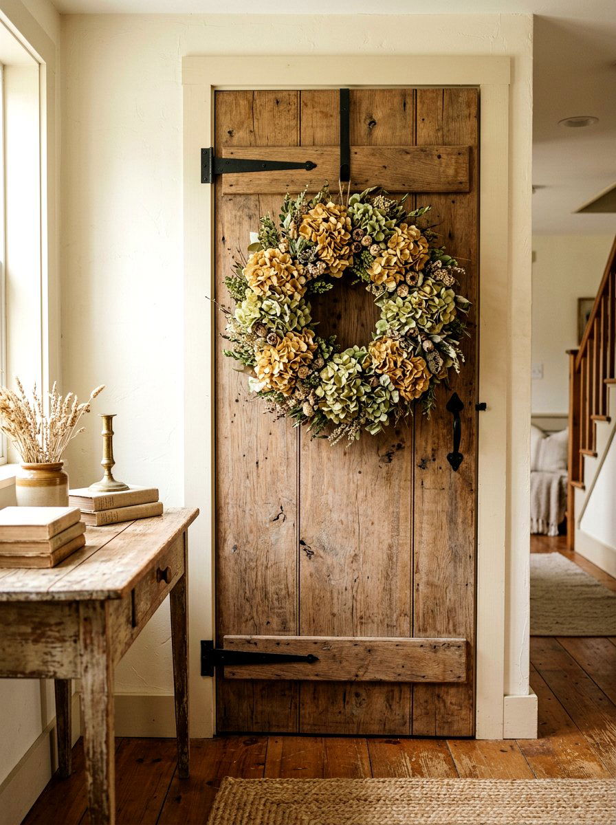 Dried Hydrangea Wreath - 25 Spring Hydrangea Wreath Ideas