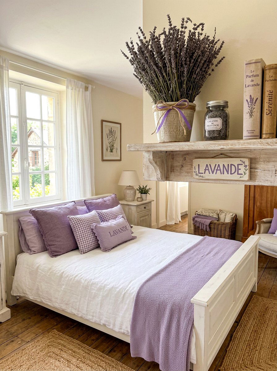 Dried Lavender - 25 Spring Shelf Decor Ideas