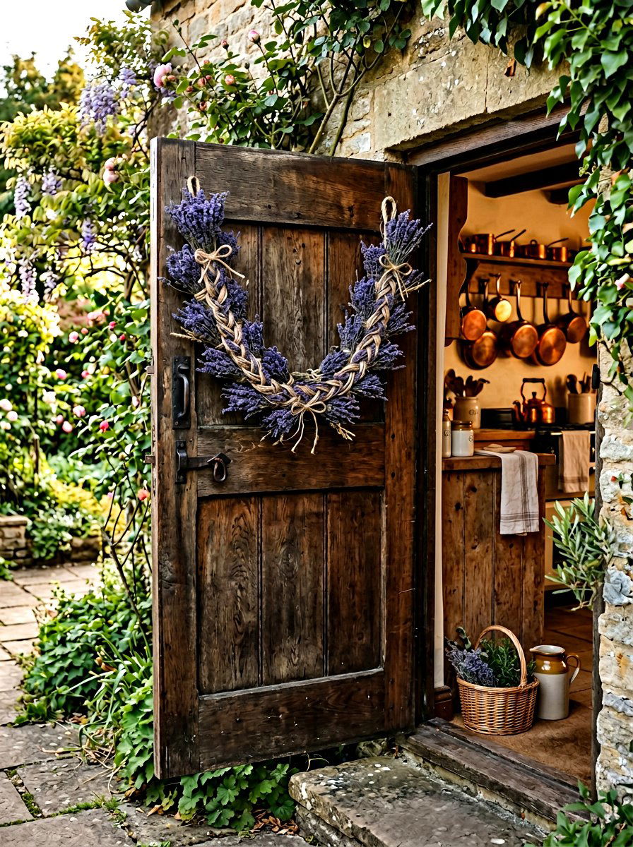 Dried Lavender Braid - 25 Spring Garland Ideas