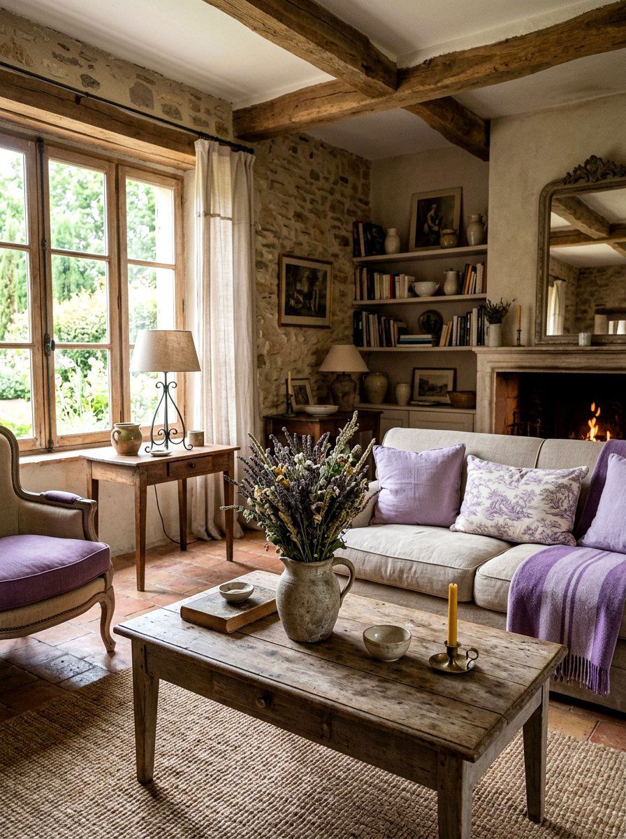 Dried Lavender Bundle - 25 Spring Coffee Table Decor Ideas