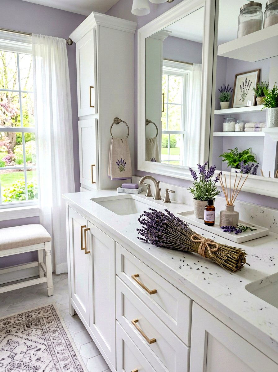 Dried Lavender Bundle - 25 Spring Bathroom Tray Ideas