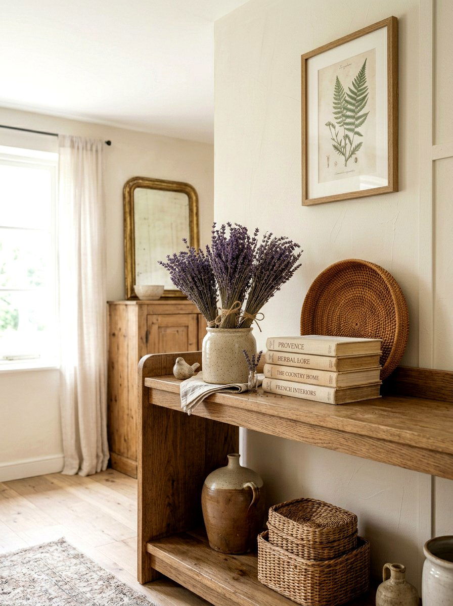 Dried Lavender Stems - 25 Spring Bookshelf Styling Ideas