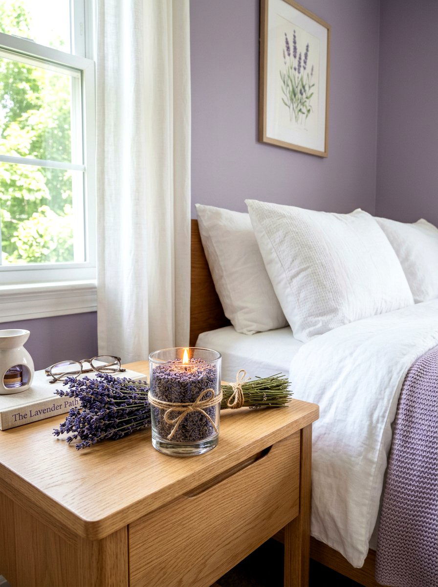 Dried Lavender Votive - 25 Spring Votive Candle Ideas