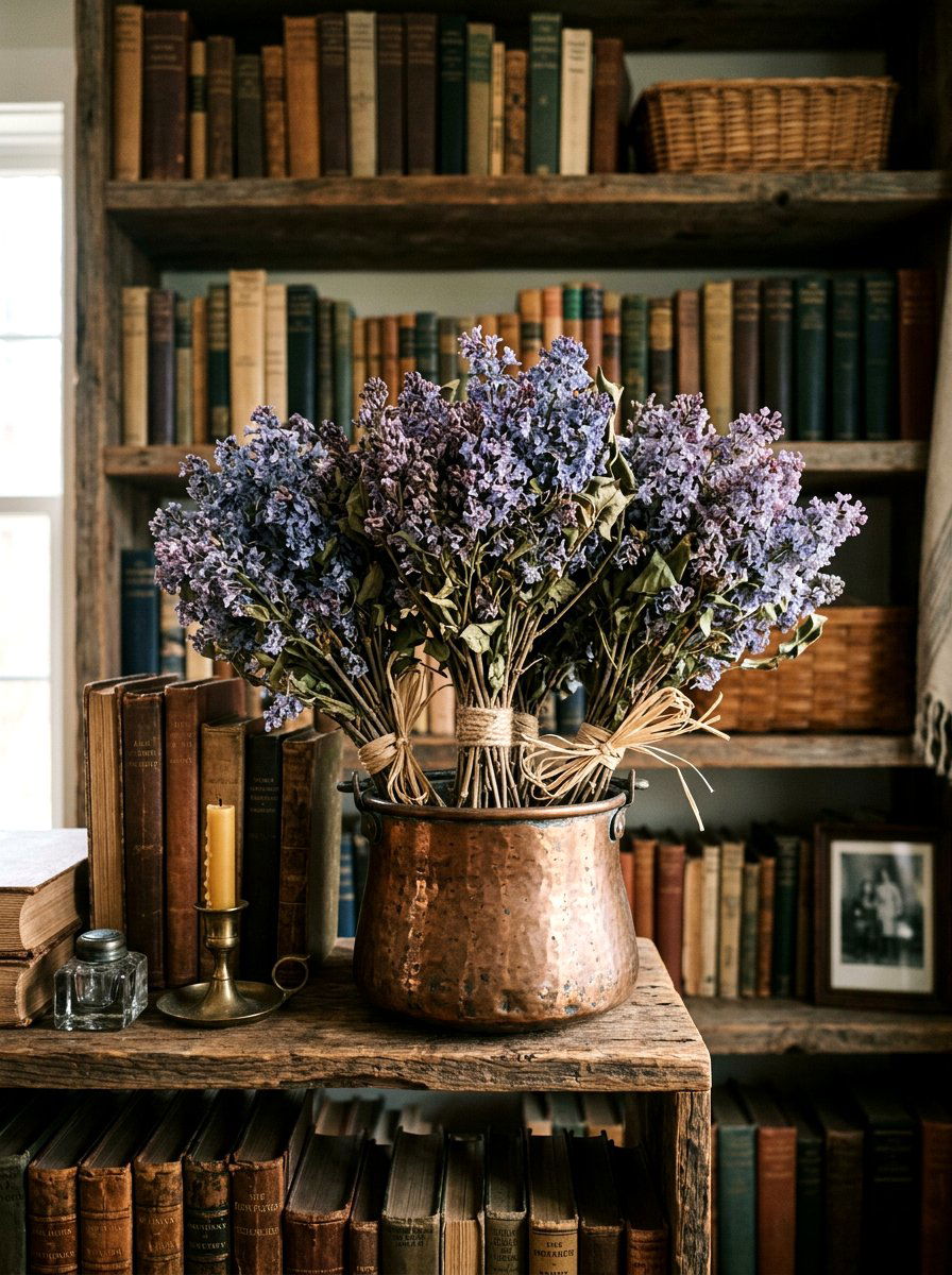 Dried Lilac Bundle Decor - 25 Spring Lilac Arrangement Ideas