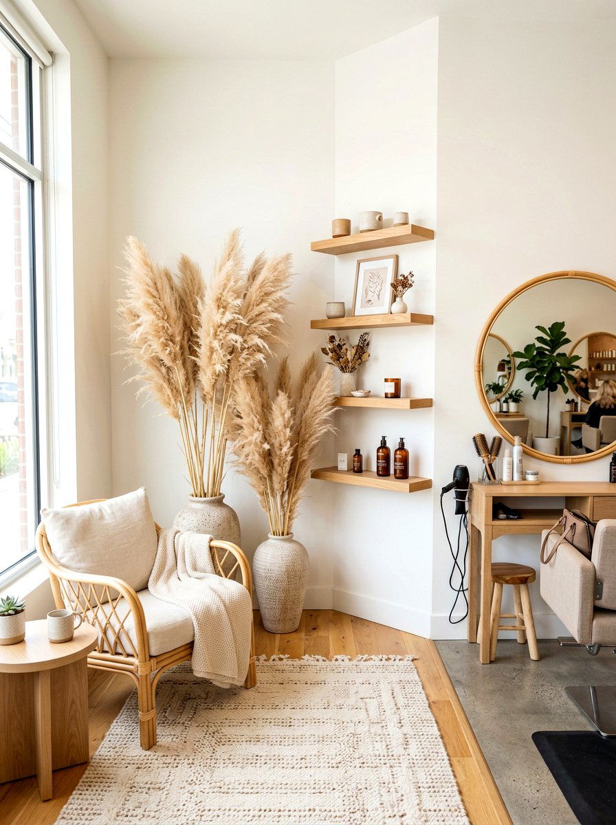 Dried Pampas Grass - 25 Spring Salon Decor Ideas
