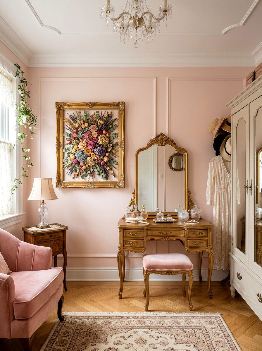 Dried Petal Frame - 25 Spring Photo Frame Decor Ideas