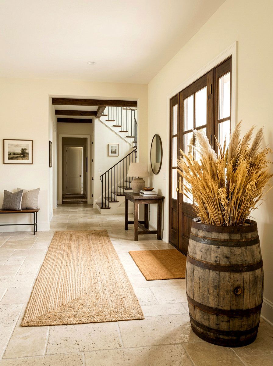 Dried Wheat And Grass Bundle - 25 Spring Dried Flower Arrangement Ideas