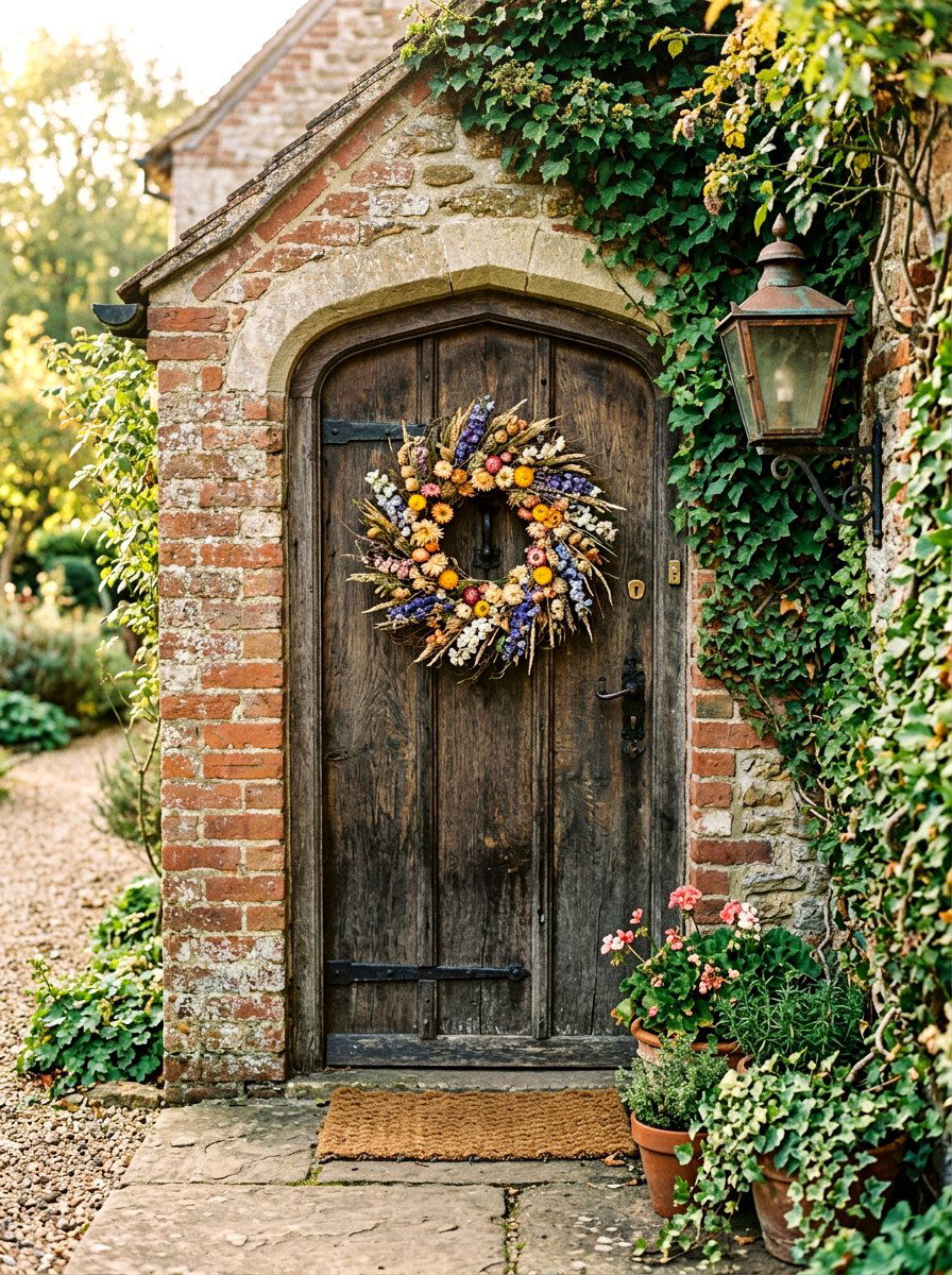 Dried Wildflower Wreath - 25 Spring Wildflower Wreath Ideas
