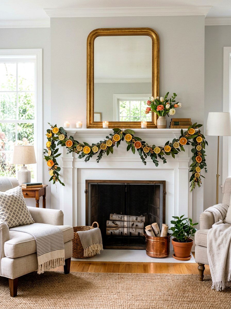 Dried citrus garland - 25 Spring Dried Flower Ideas