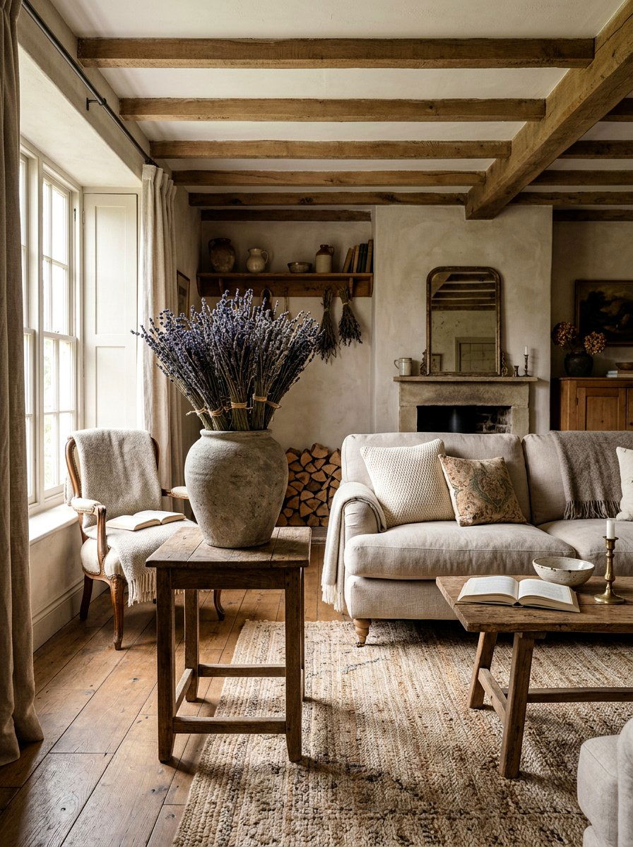 Dried floral bundles - 25 Spring Living Room Refresh Ideas