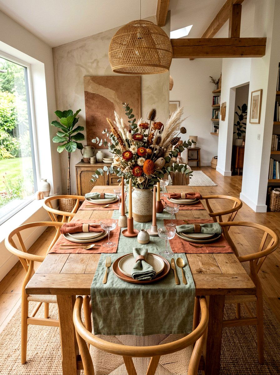 Dried flower table decor - 25 Spring Mother's Day Table Ideas